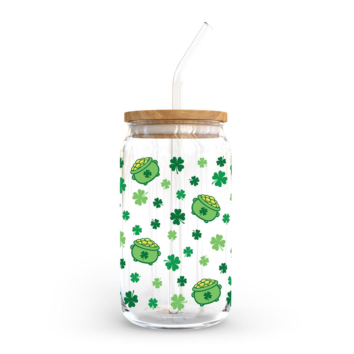 16oz Cold Brew Glass-St. Patty's Day -0