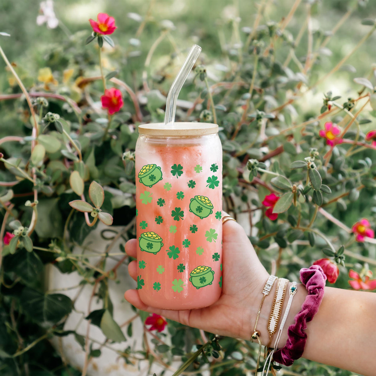 16oz Cold Brew Glass-St. Patty's Day -4