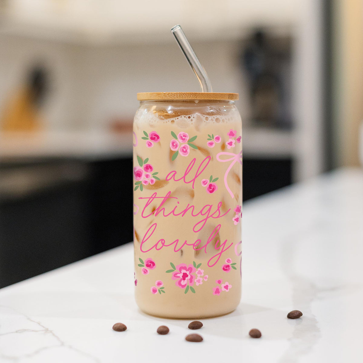 16oz Cold Brew Glass-All Things Lovely -1