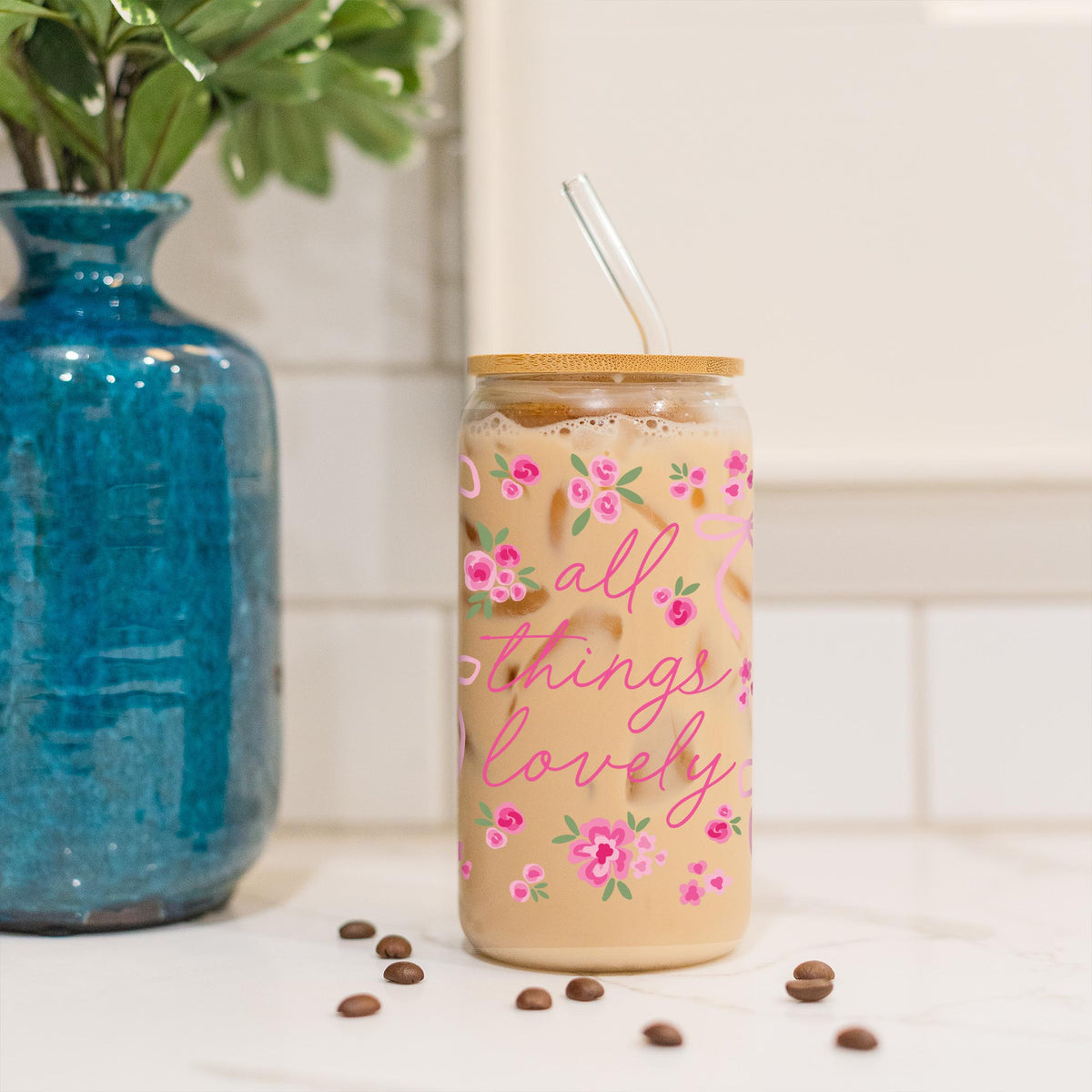 16oz Cold Brew Glass-All Things Lovely -3