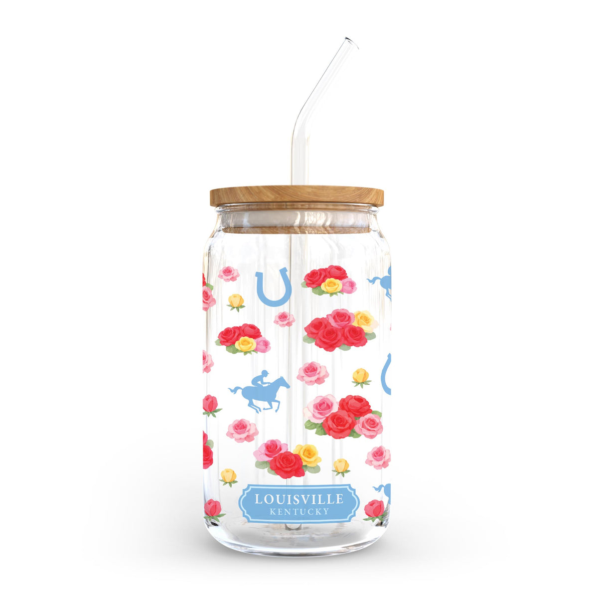 16oz Cold Brew Glass-Derby | City & State | Hometown -0