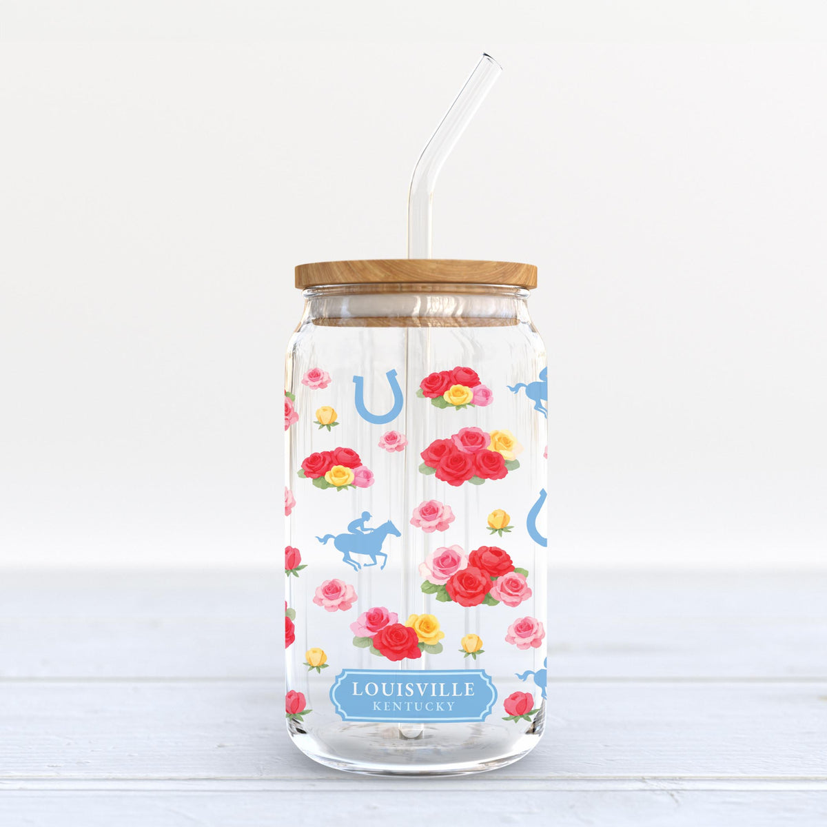 16oz Cold Brew Glass-Derby | City & State | Hometown -3
