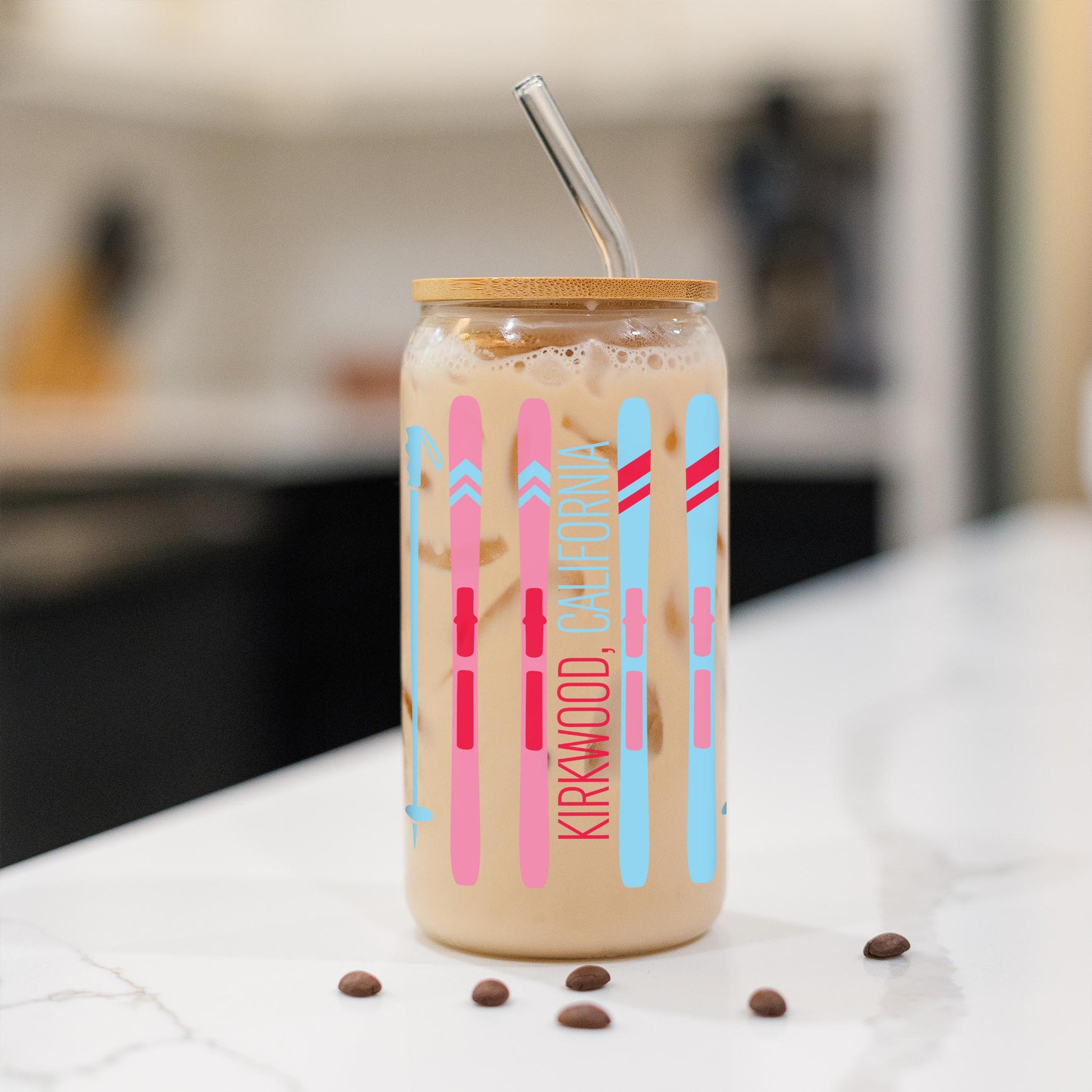 16oz Cold Brew Glass-Love+Local Après Ski -1