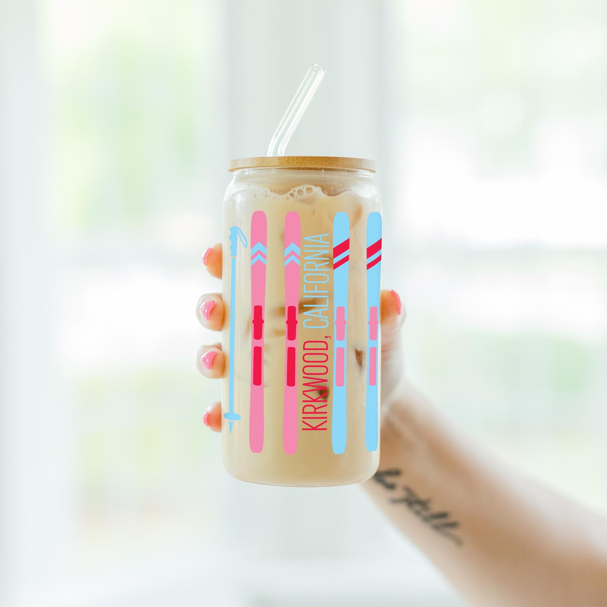 16oz Cold Brew Glass-Love+Local Après Ski -4