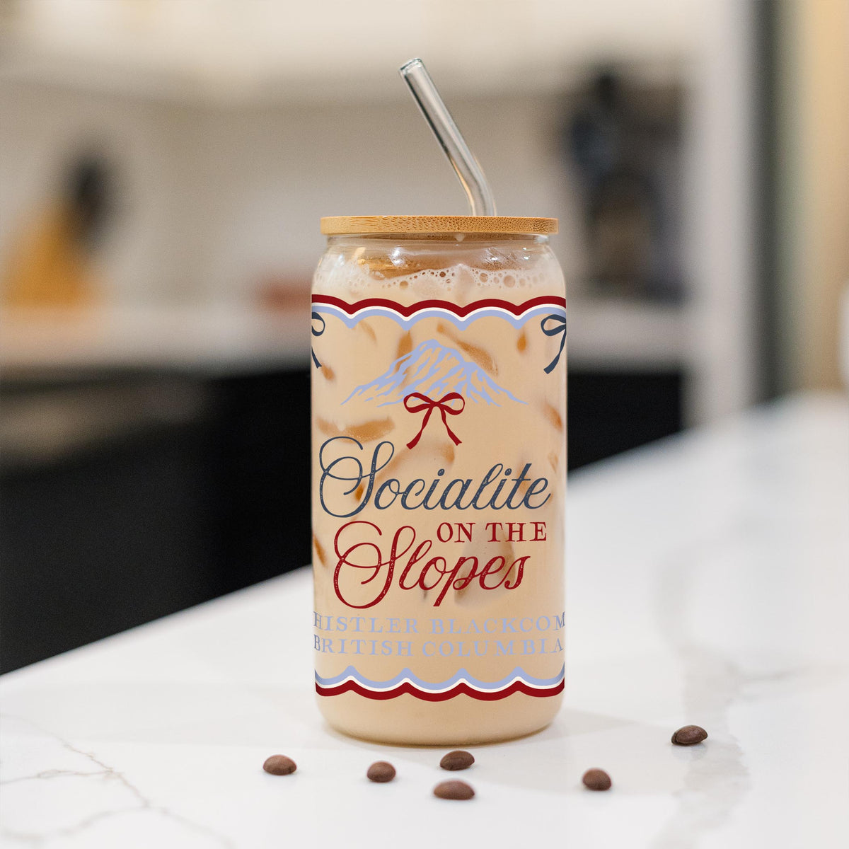 16oz Cold Brew Glass-Chalet Girl | Custom -1