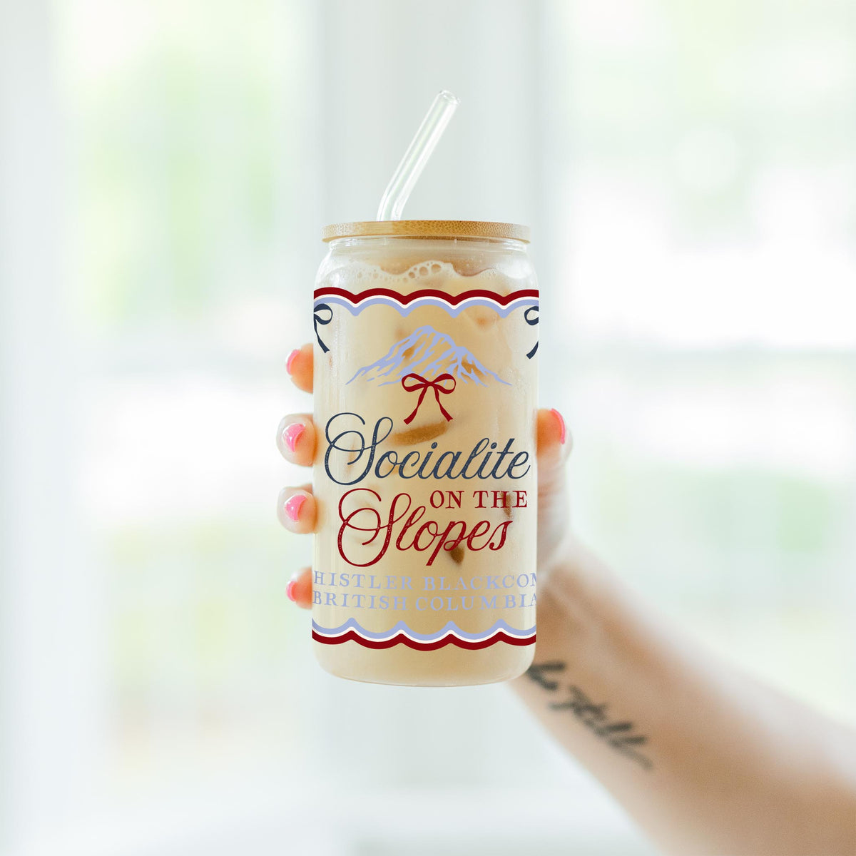 16oz Cold Brew Glass-Chalet Girl | Custom -4