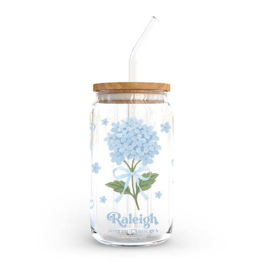 16oz Cold Brew Glass-Love+Local Hydrangea Cottage -0