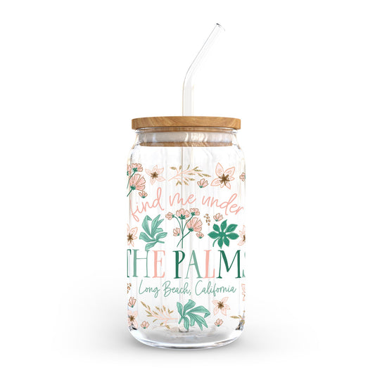 16oz Cold Brew Glass-Love+Local Lush Tropics -0
