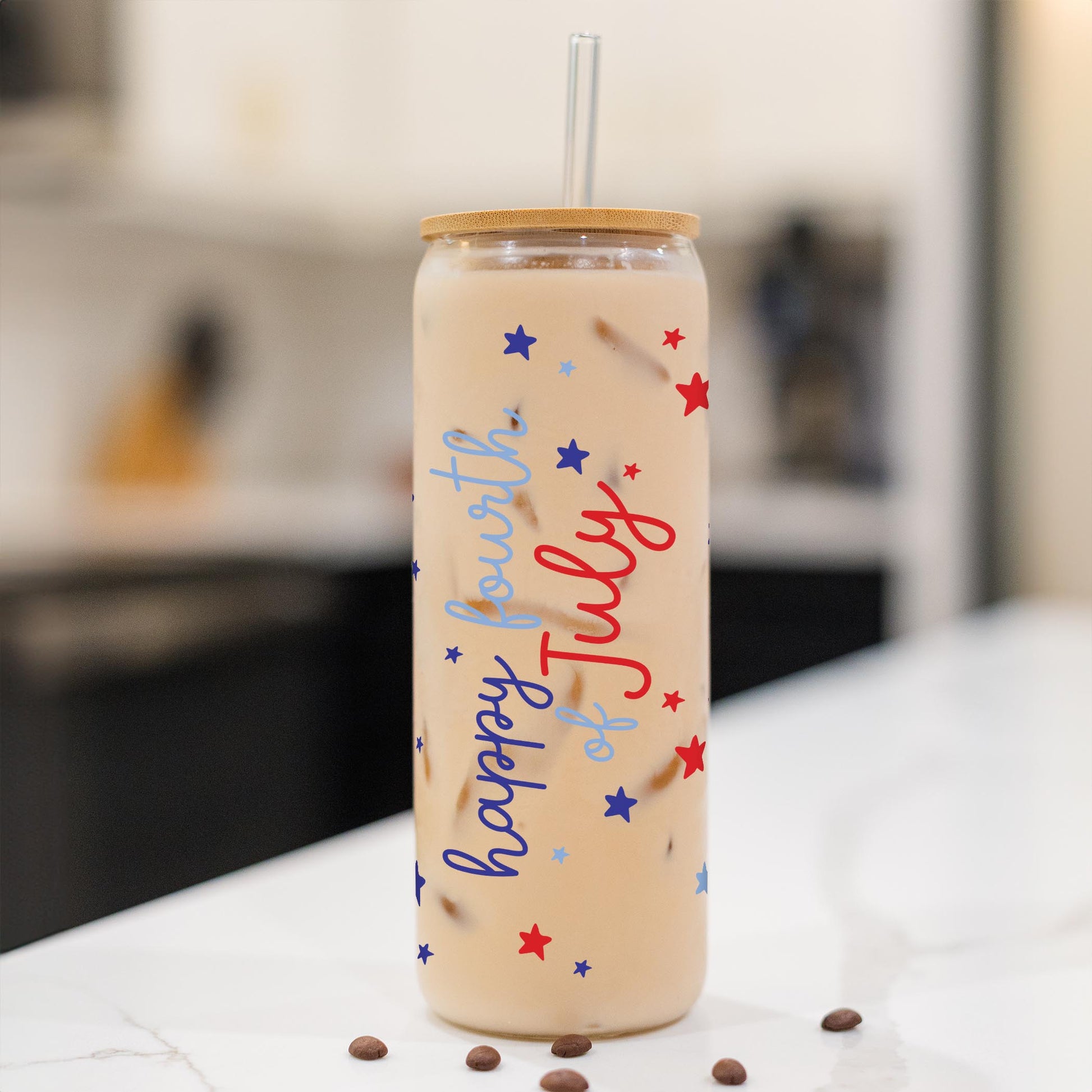 24oz Cold Brew Glass-4th of July 250th Anniversary -1