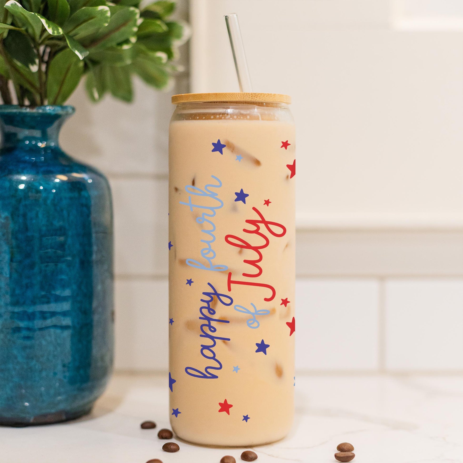 24oz Cold Brew Glass-4th of July 250th Anniversary -4