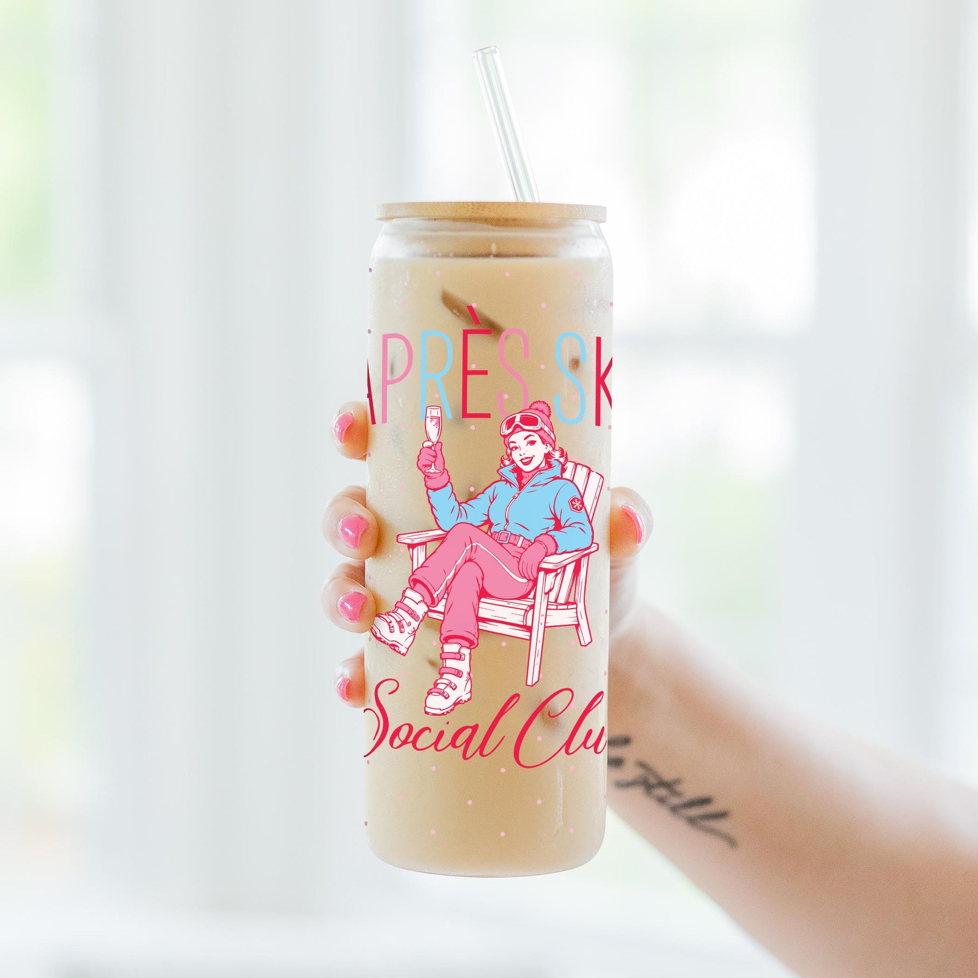 24oz Cold Brew Glass-Après Ski -3