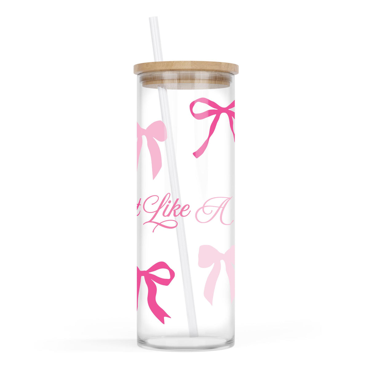24oz Cold Brew Glass-Breast Cancer Awareness | Fight Like A Girl -0