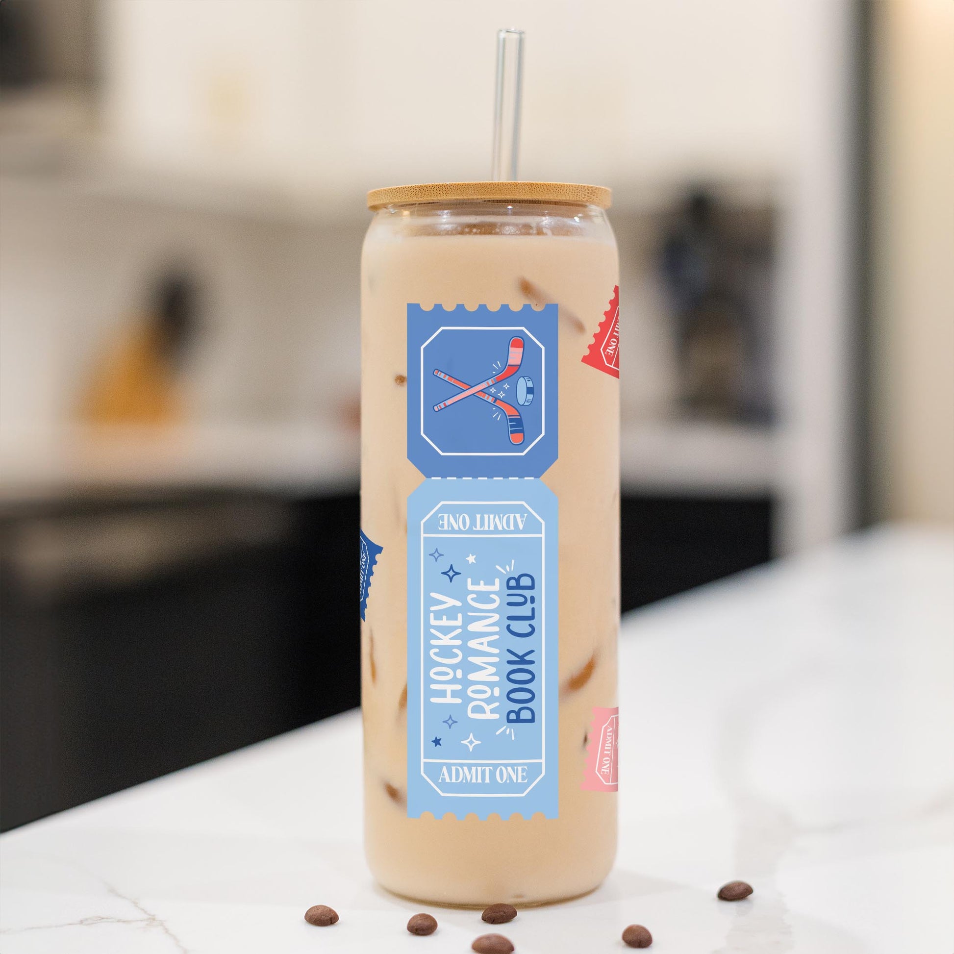 24oz Cold Brew Glass-Boy Aquarium -1