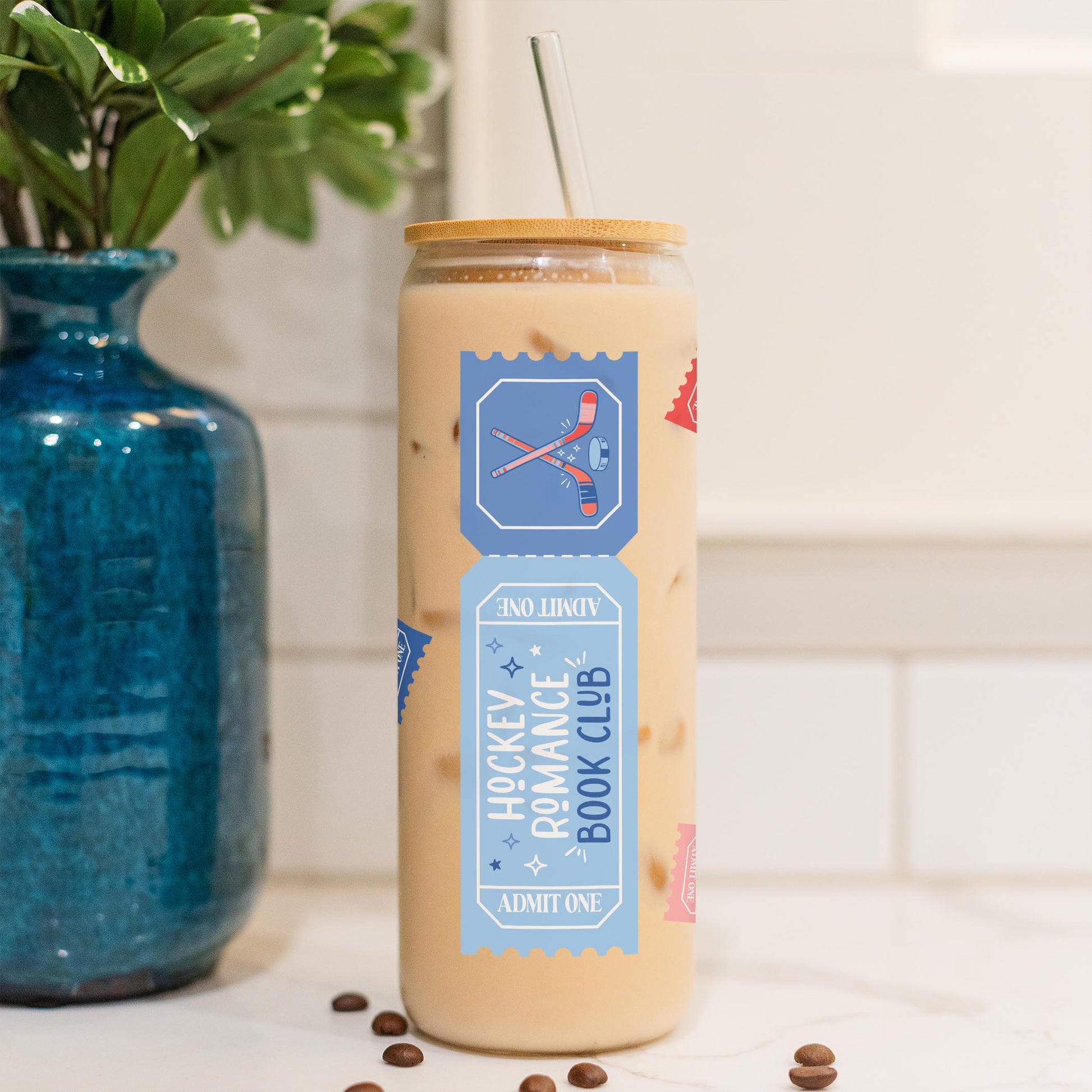24oz Cold Brew Glass-Boy Aquarium -4