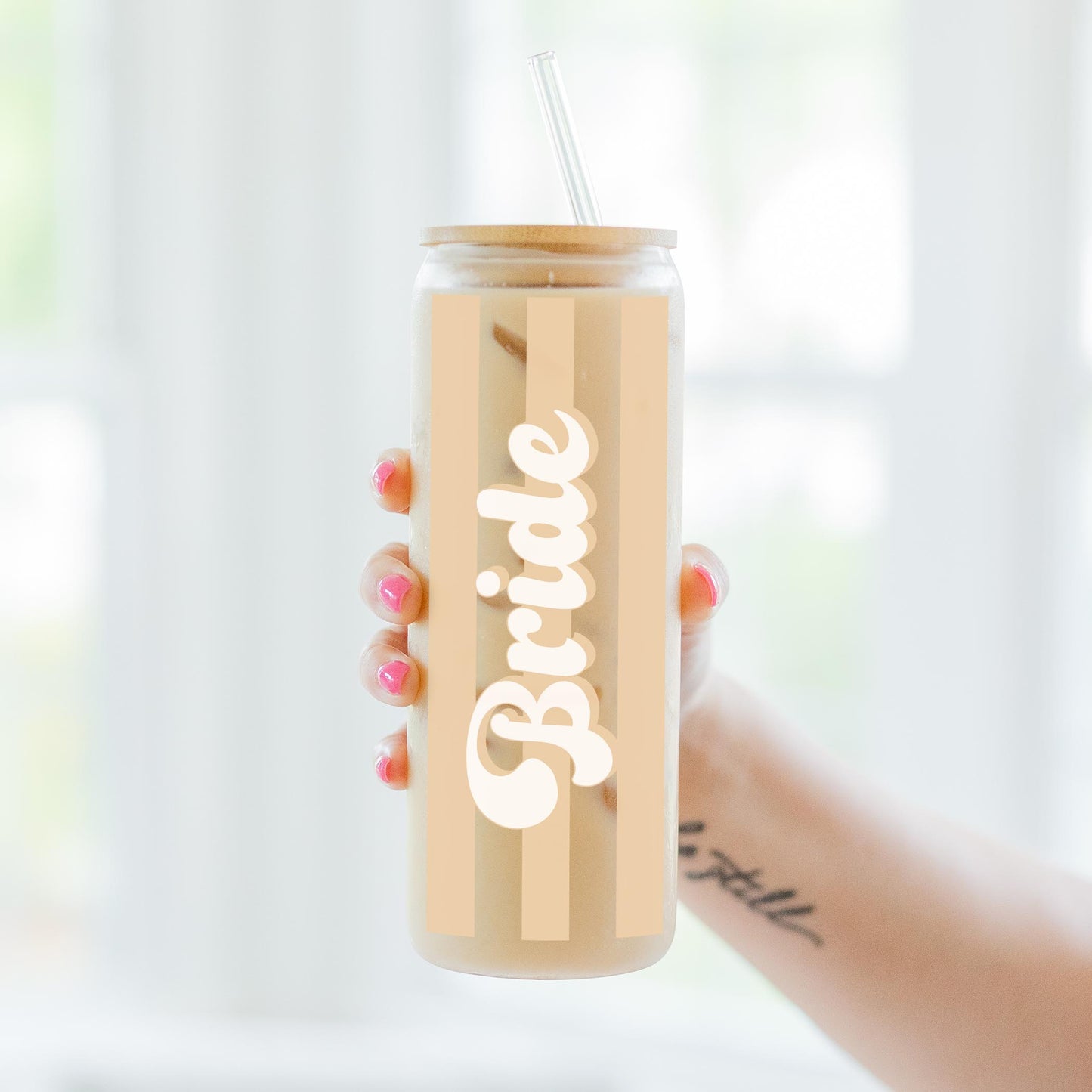 24oz Cold Brew Glass-Happily Ever After -3