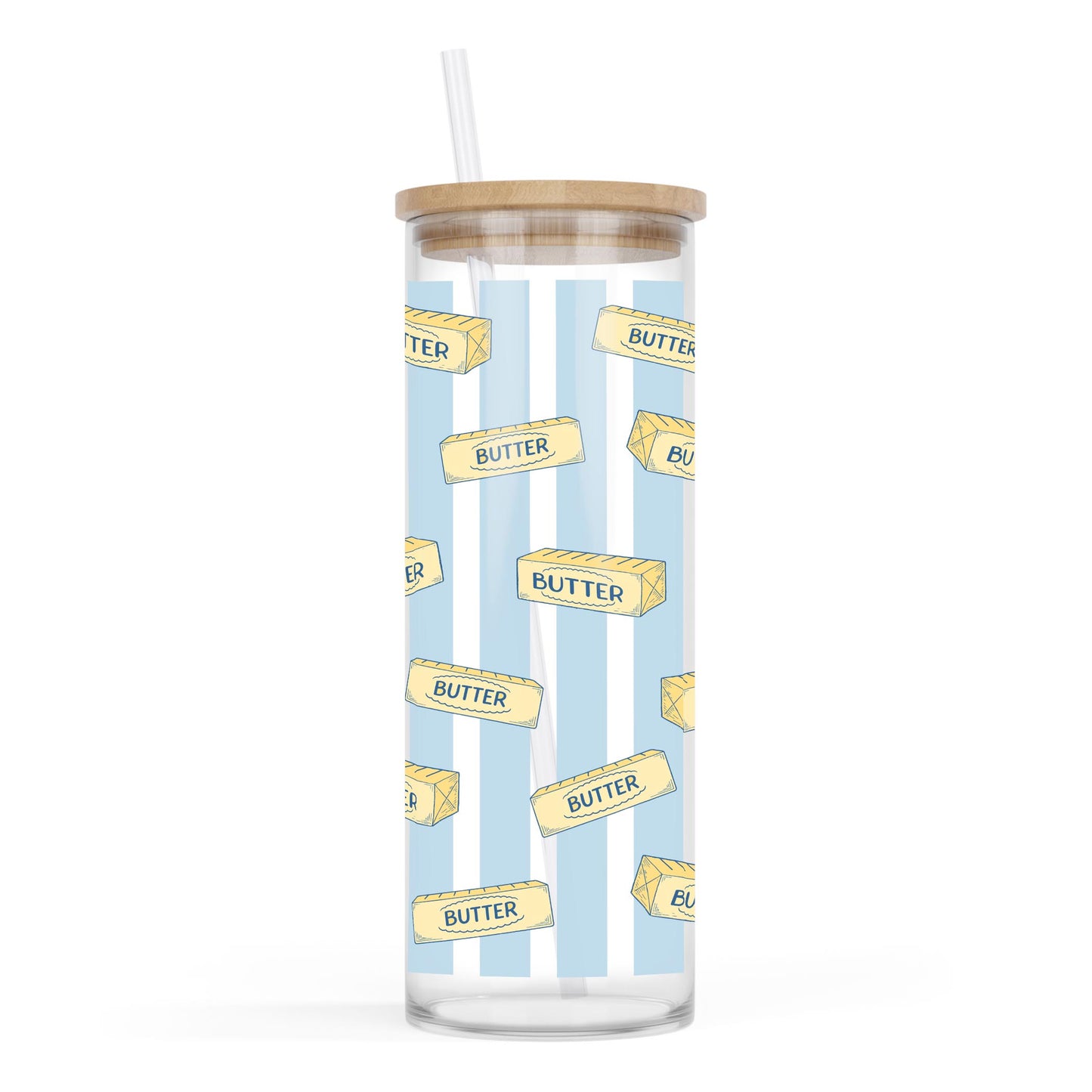 24oz Cold Brew Glass-Butter Pattern -0