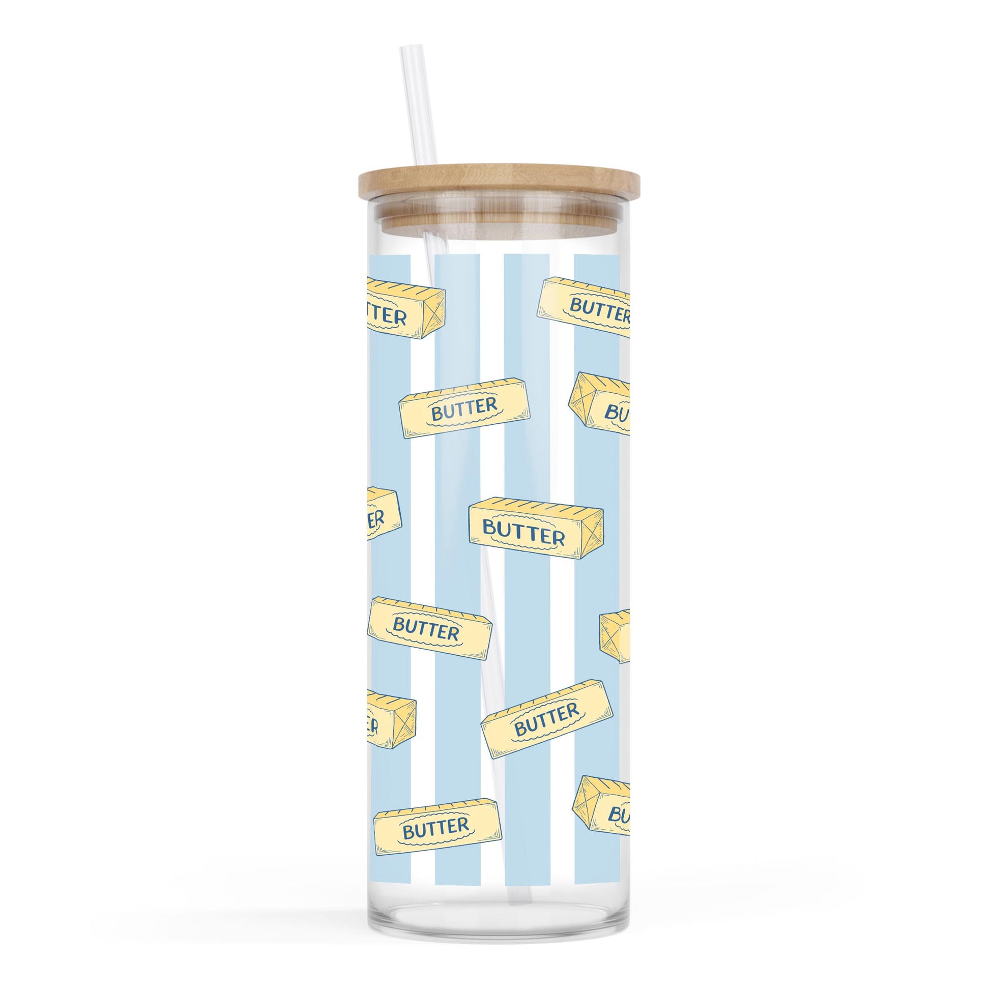 24oz Cold Brew Glass-Butter Pattern -0