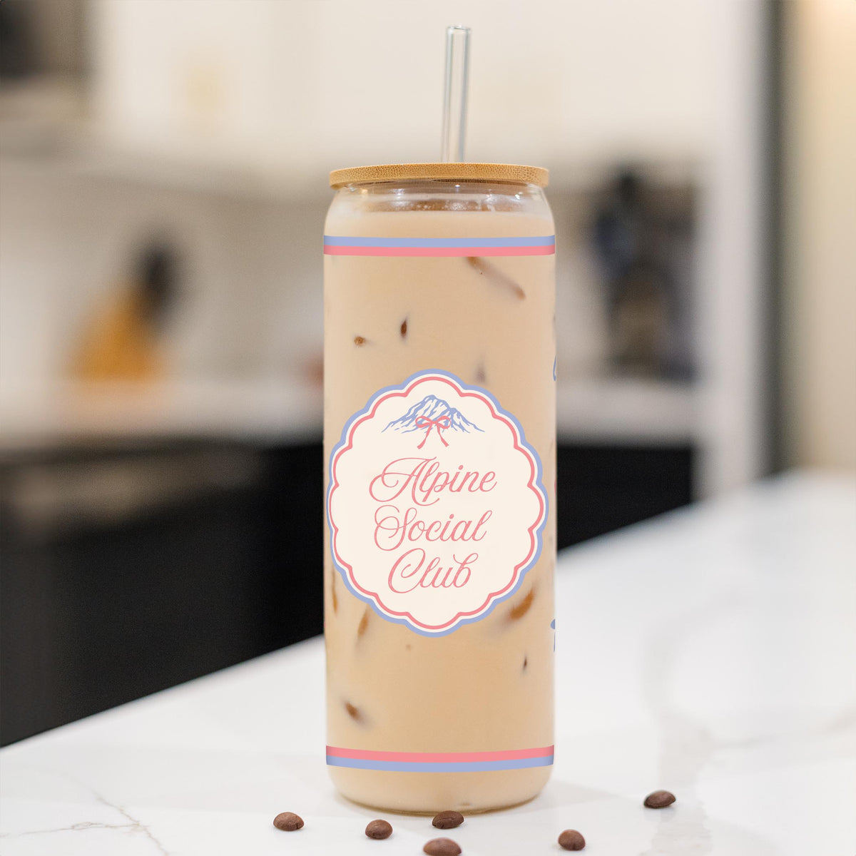 24oz Cold Brew Glass-Chalet Girl -1