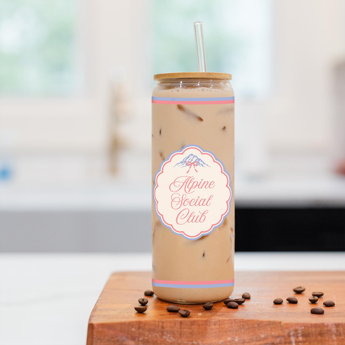 24oz Cold Brew Glass-Chalet Girl -2