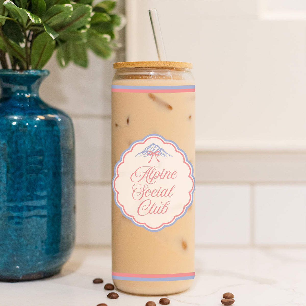 24oz Cold Brew Glass-Chalet Girl -4