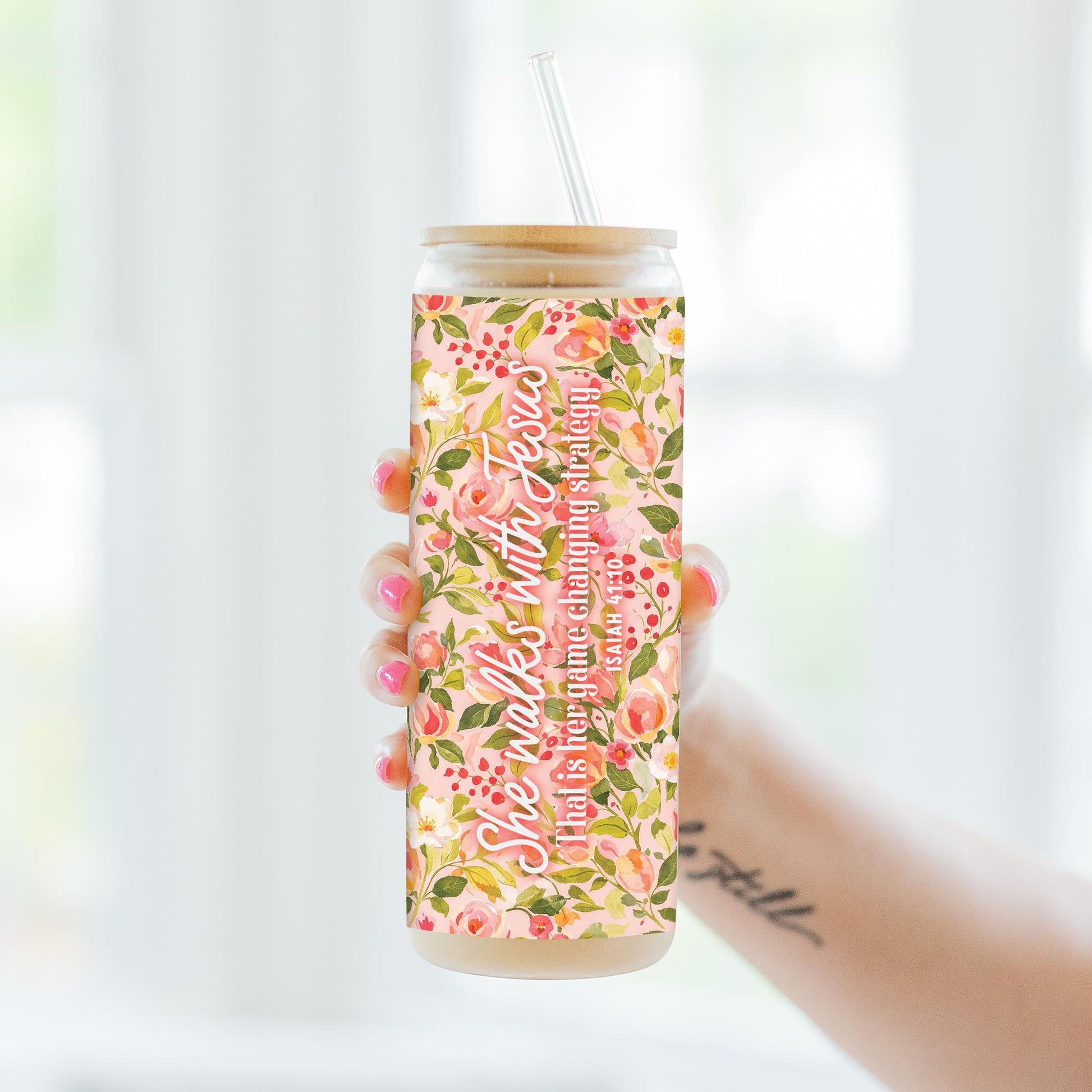 24oz Cold Brew Glass-Faithful Promises -3