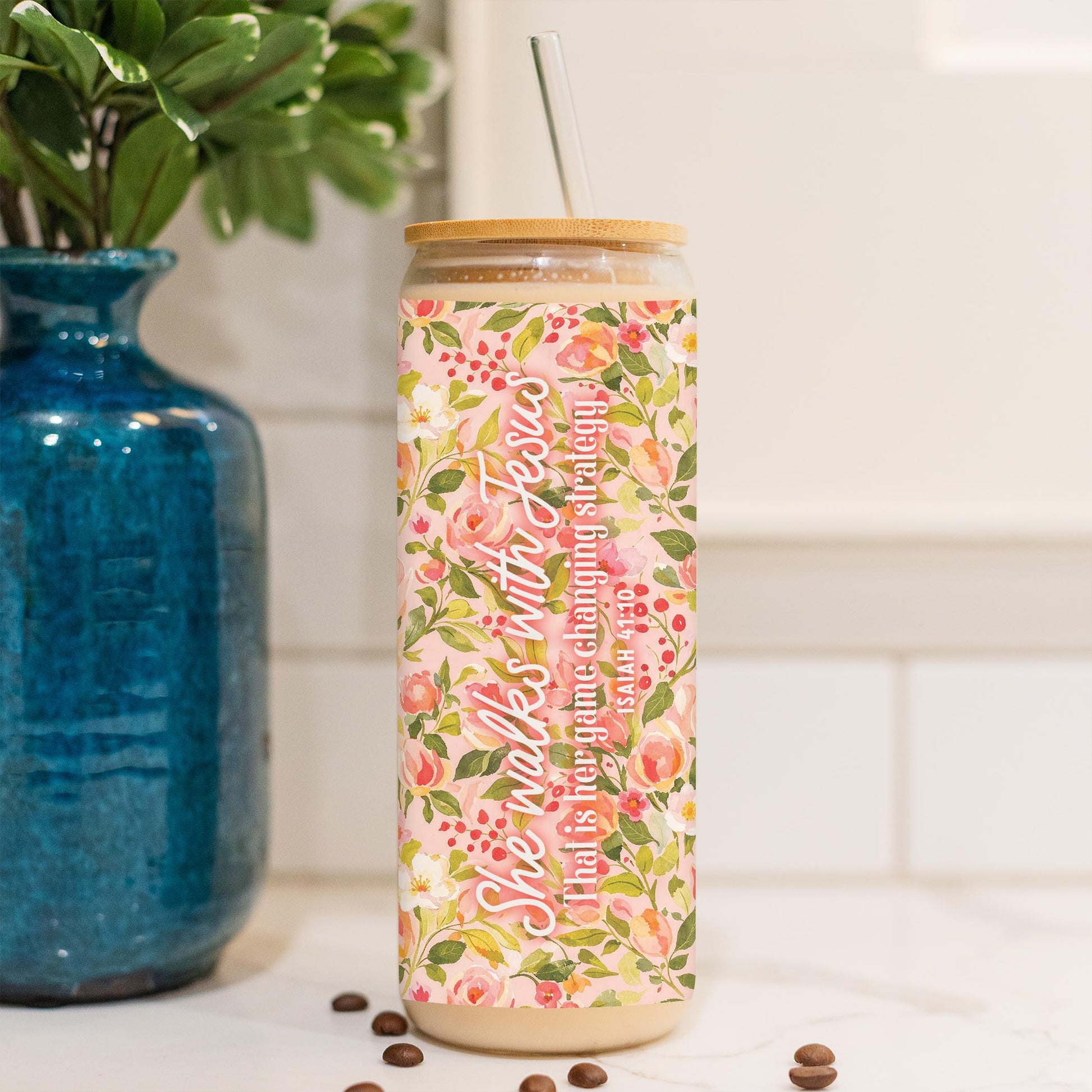 24oz Cold Brew Glass-Faithful Promises -4