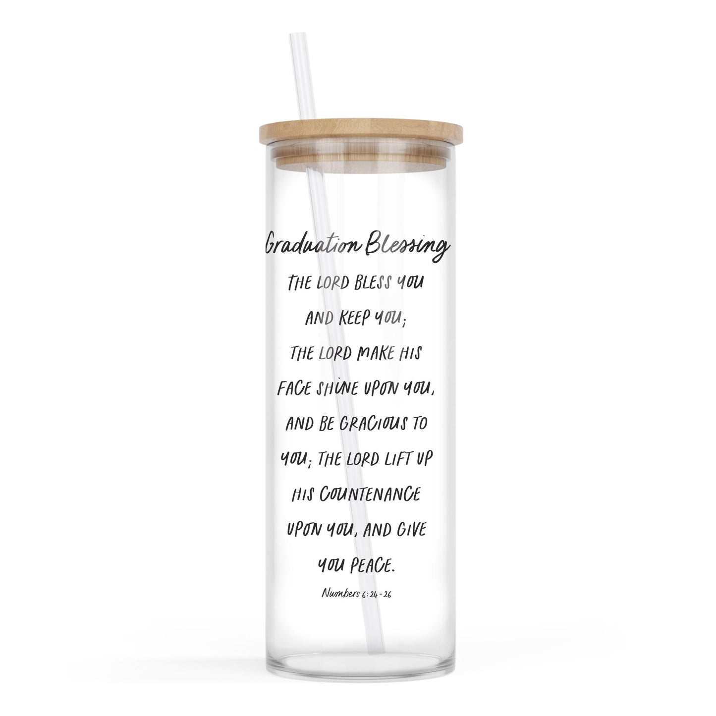 24oz Cold Brew Glass-Graduation Blessing -0