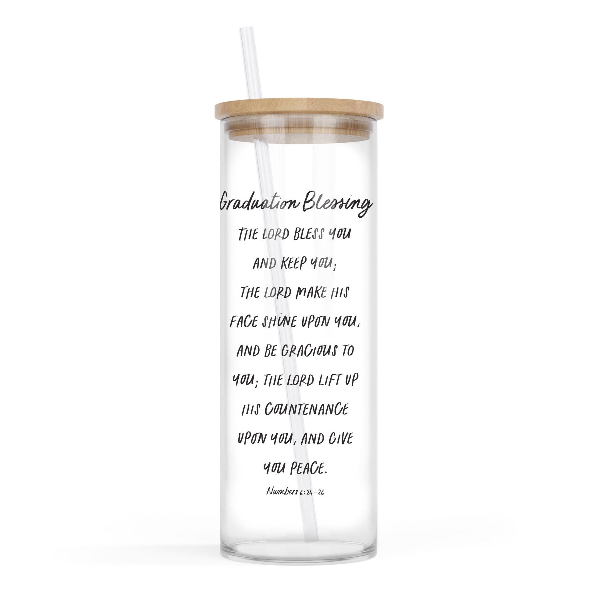24oz Cold Brew Glass-Graduation Blessing -0