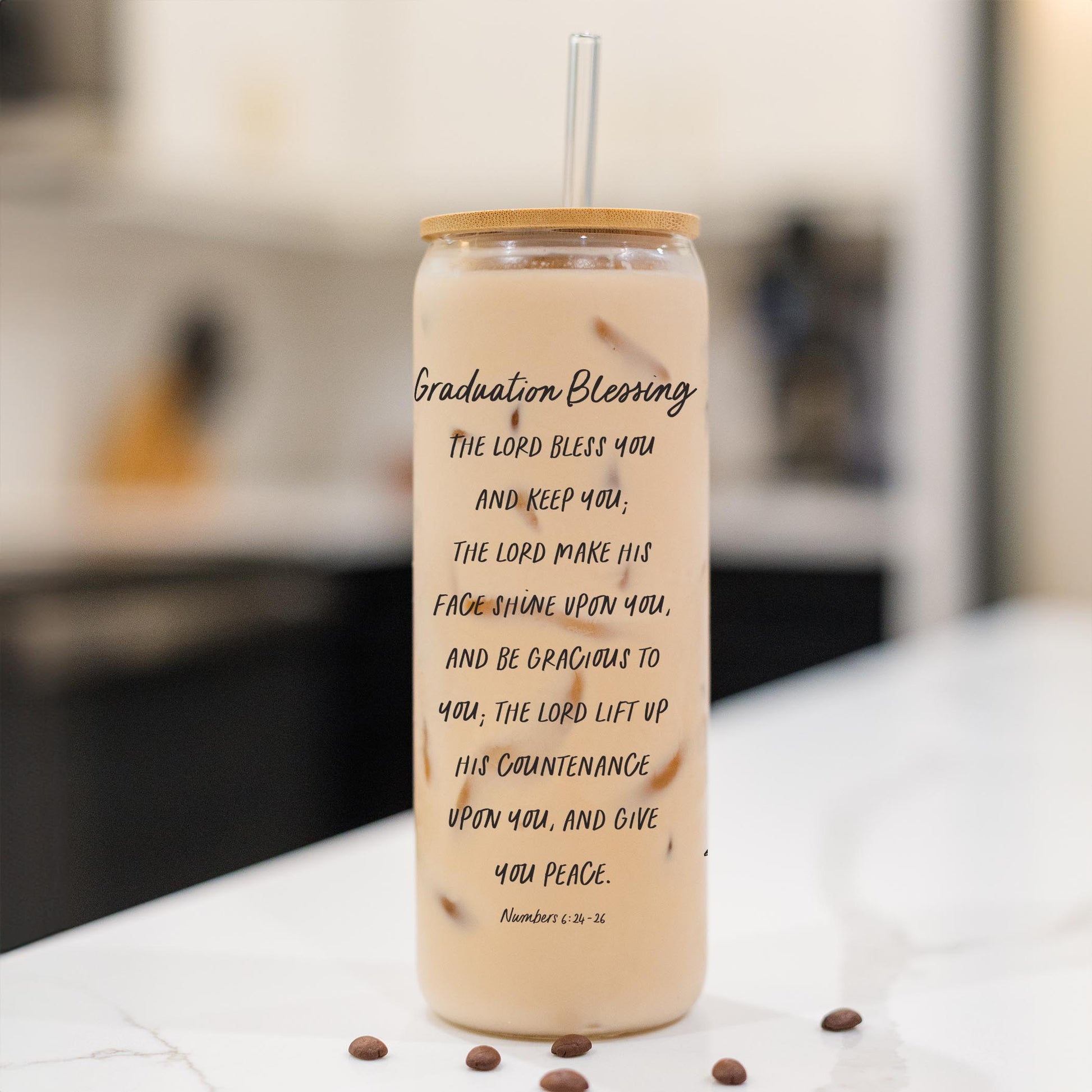 24oz Cold Brew Glass-Graduation Blessing -1