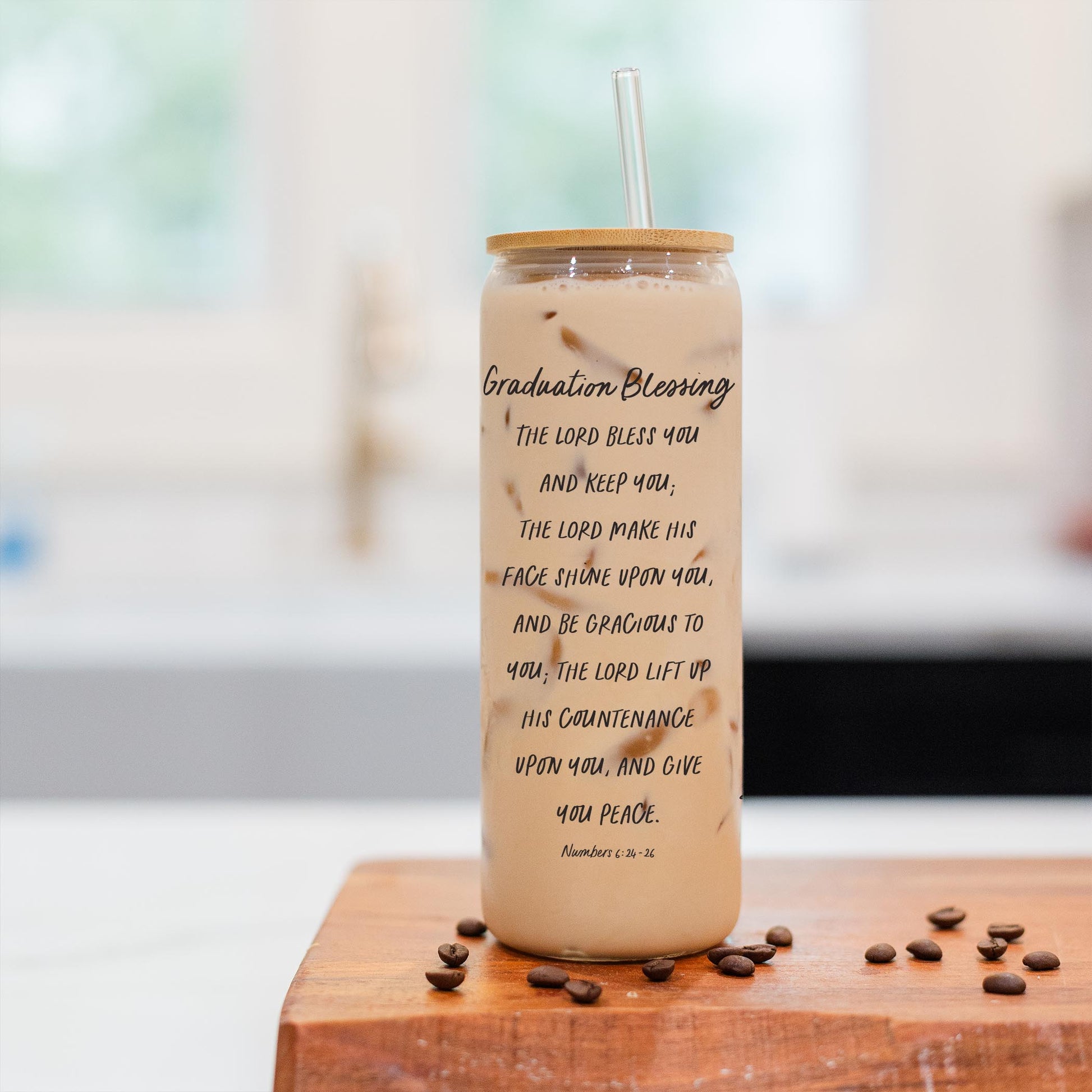 24oz Cold Brew Glass-Graduation Blessing -2