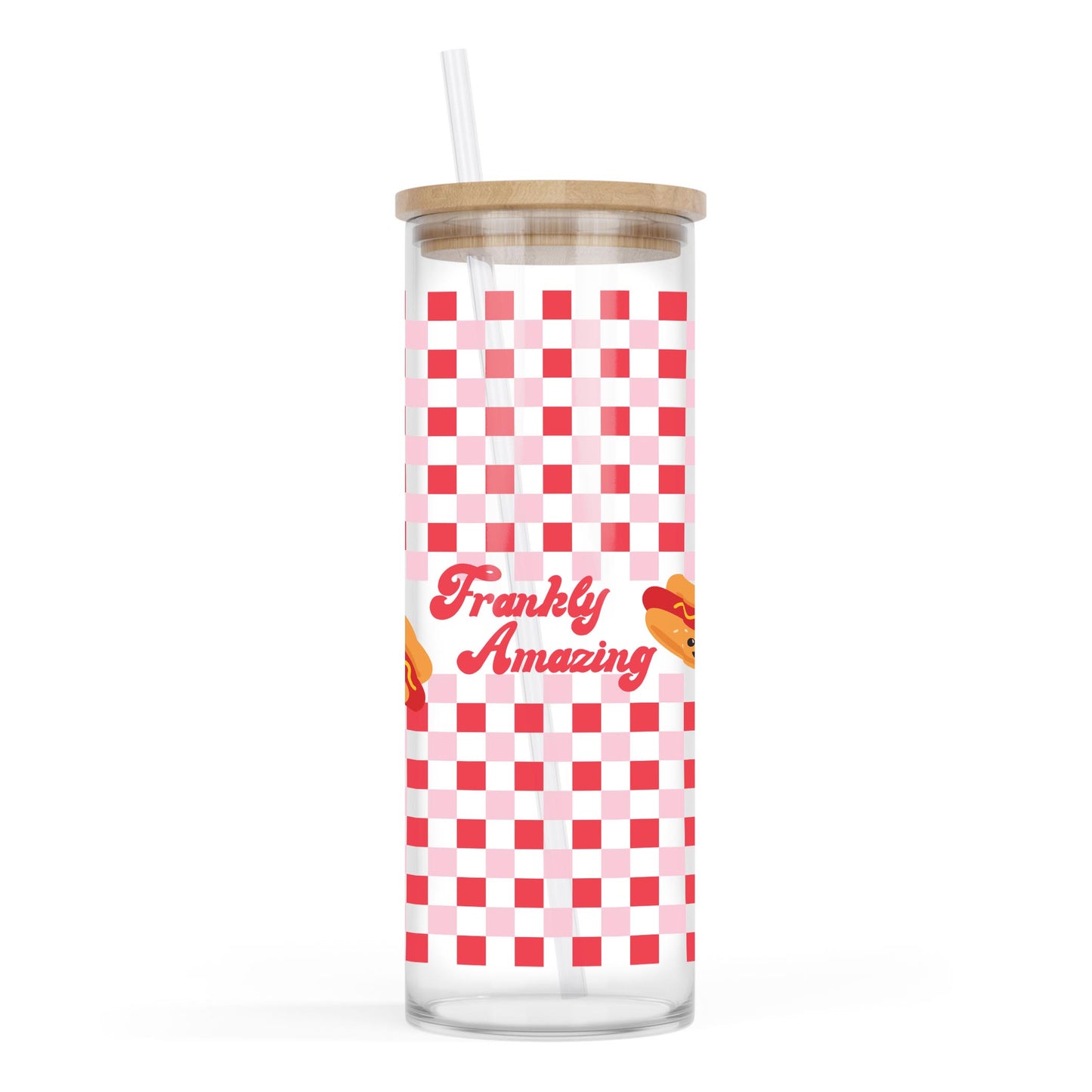 24oz Cold Brew Glass-Hot Dogs Frankly Amazing -0