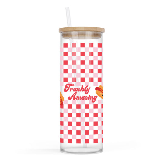 24oz Cold Brew Glass-Hot Dogs Frankly Amazing -0