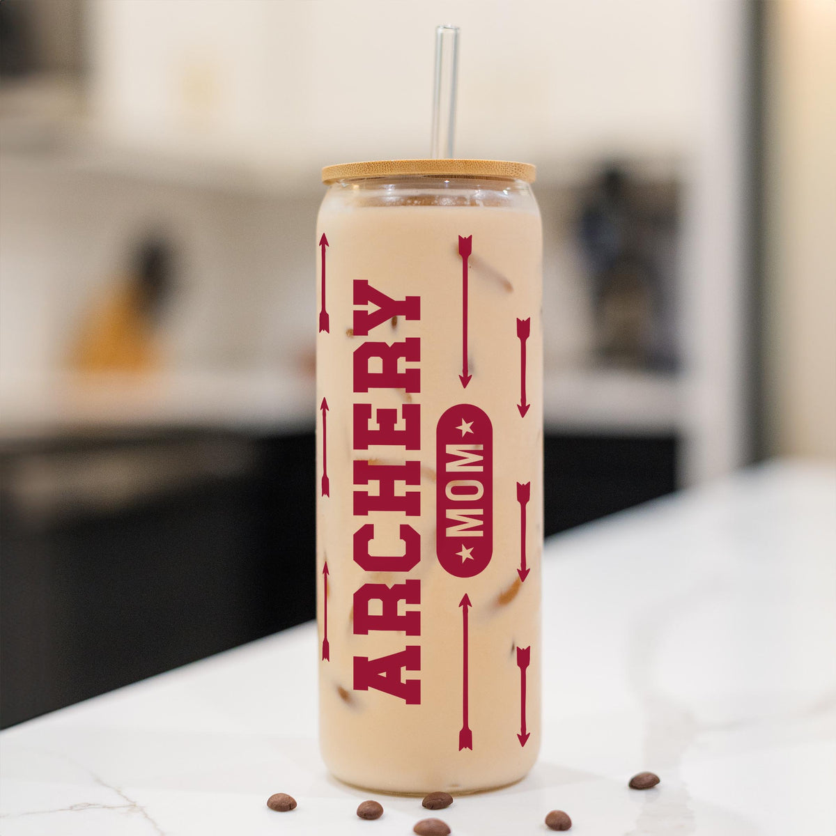 24oz Cold Brew Glass-Archery Mom -1