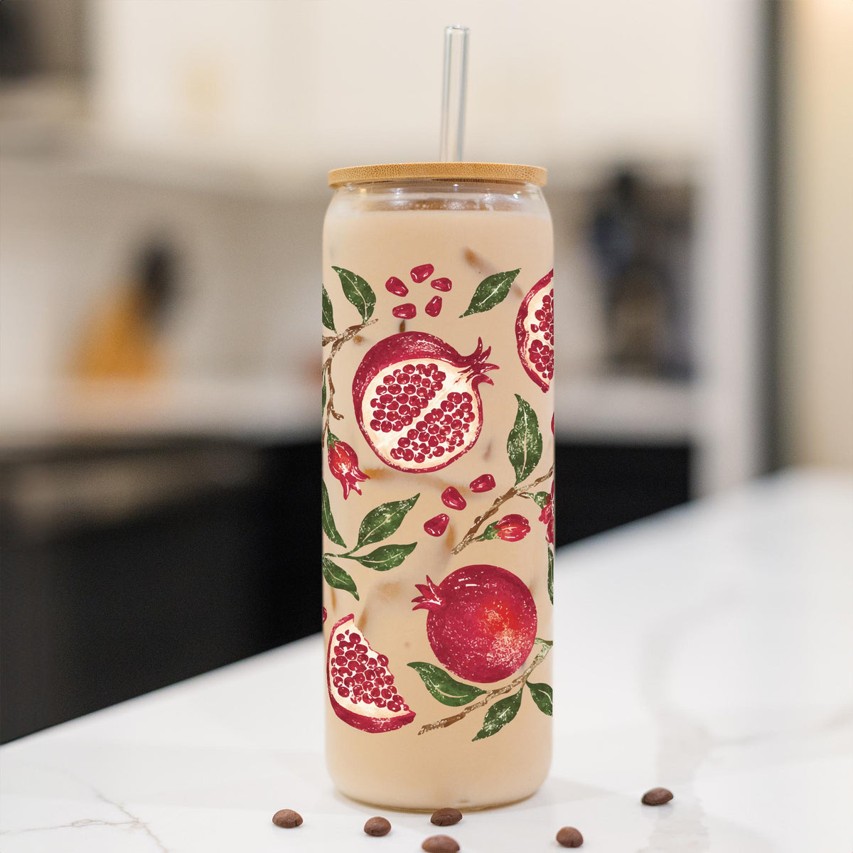 24oz Cold Brew Glass-Autumn Orchard -1