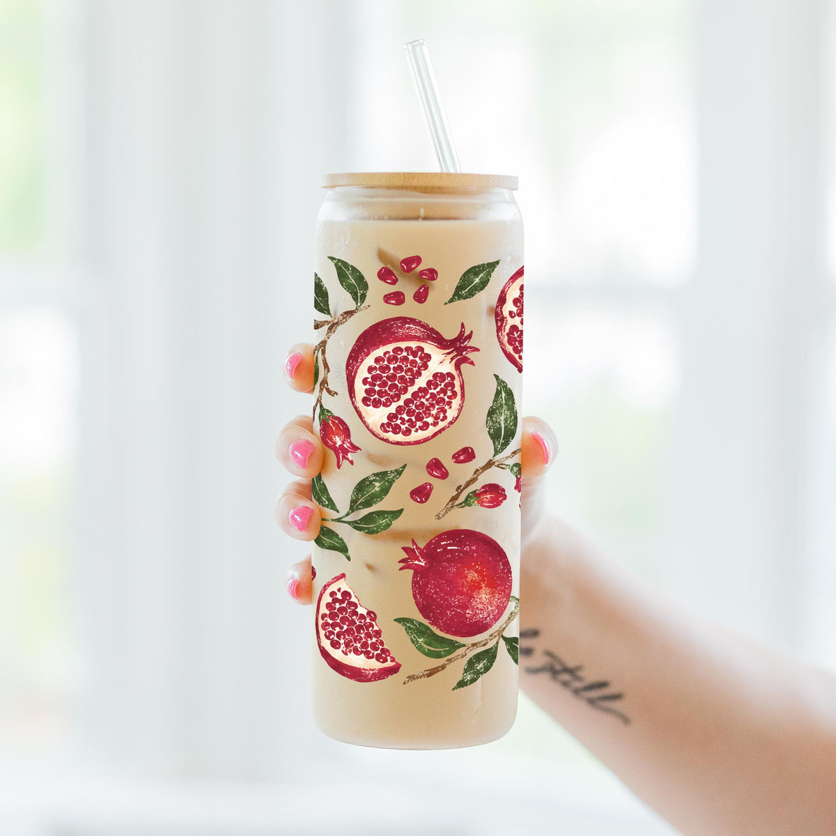 24oz Cold Brew Glass-Autumn Orchard -3