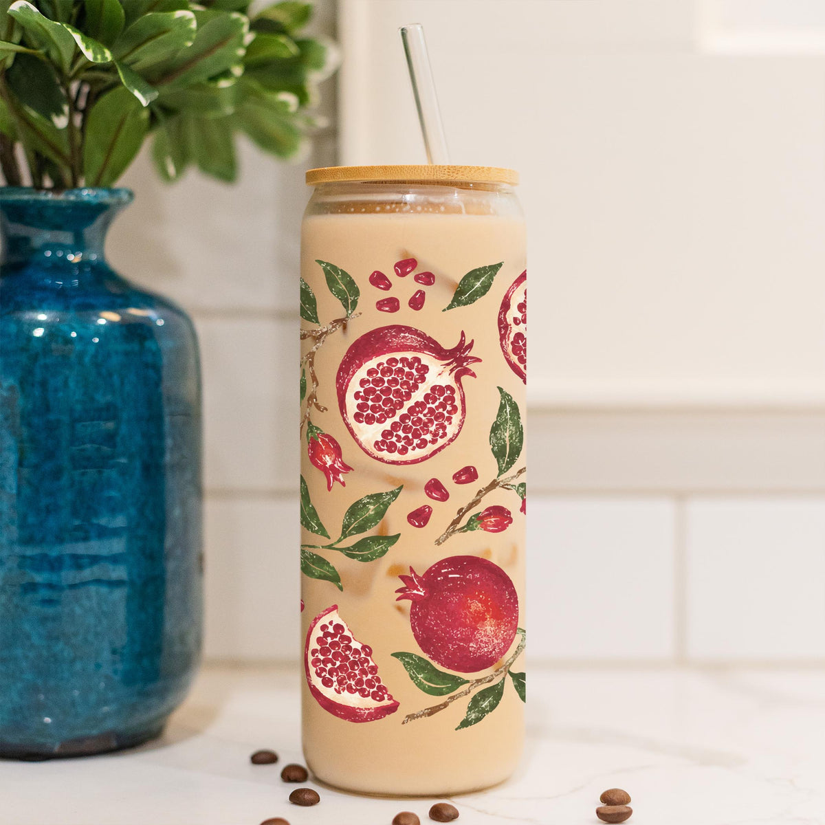 24oz Cold Brew Glass-Autumn Orchard -4