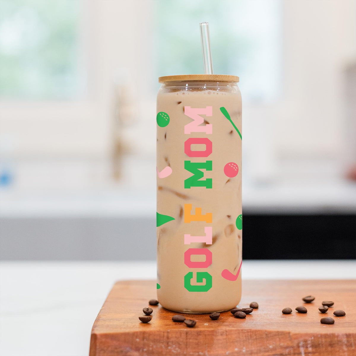 24oz Cold Brew Glass-Golf Mom -2