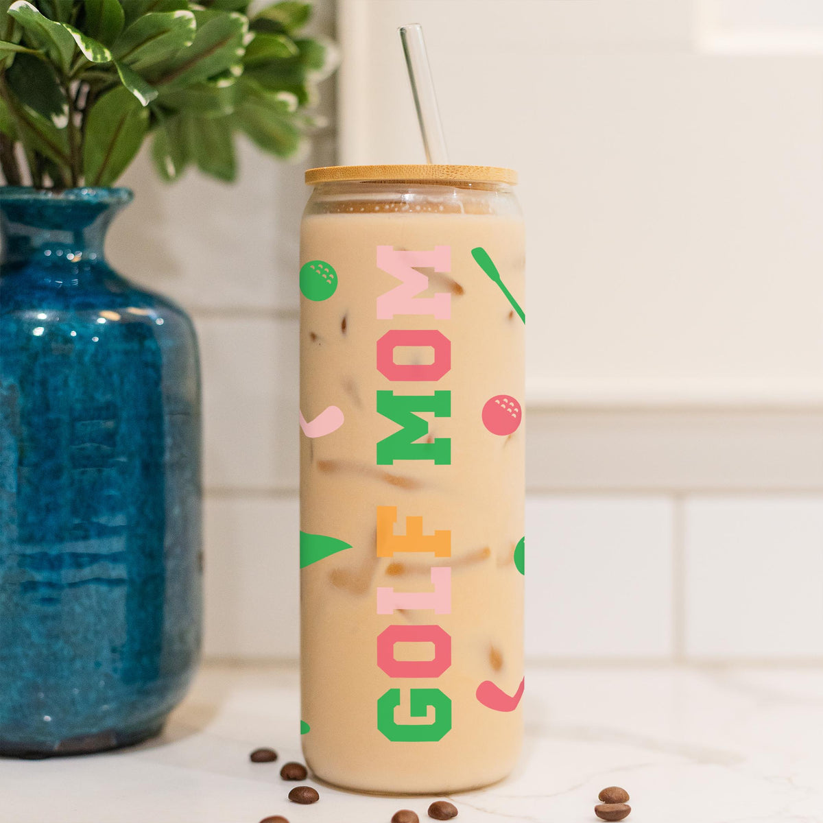24oz Cold Brew Glass-Golf Mom -4