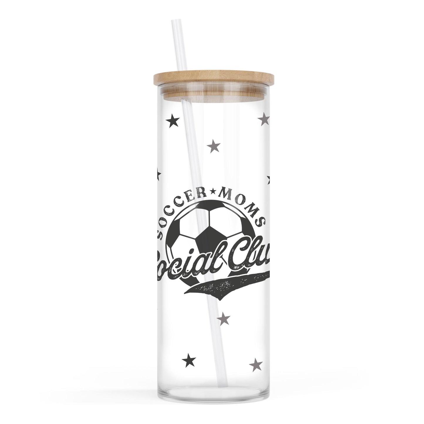 24oz Cold Brew Glass-Soccer Moms Social Club -0