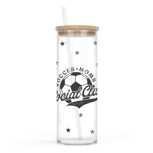 24oz Cold Brew Glass-Soccer Moms Social Club -0