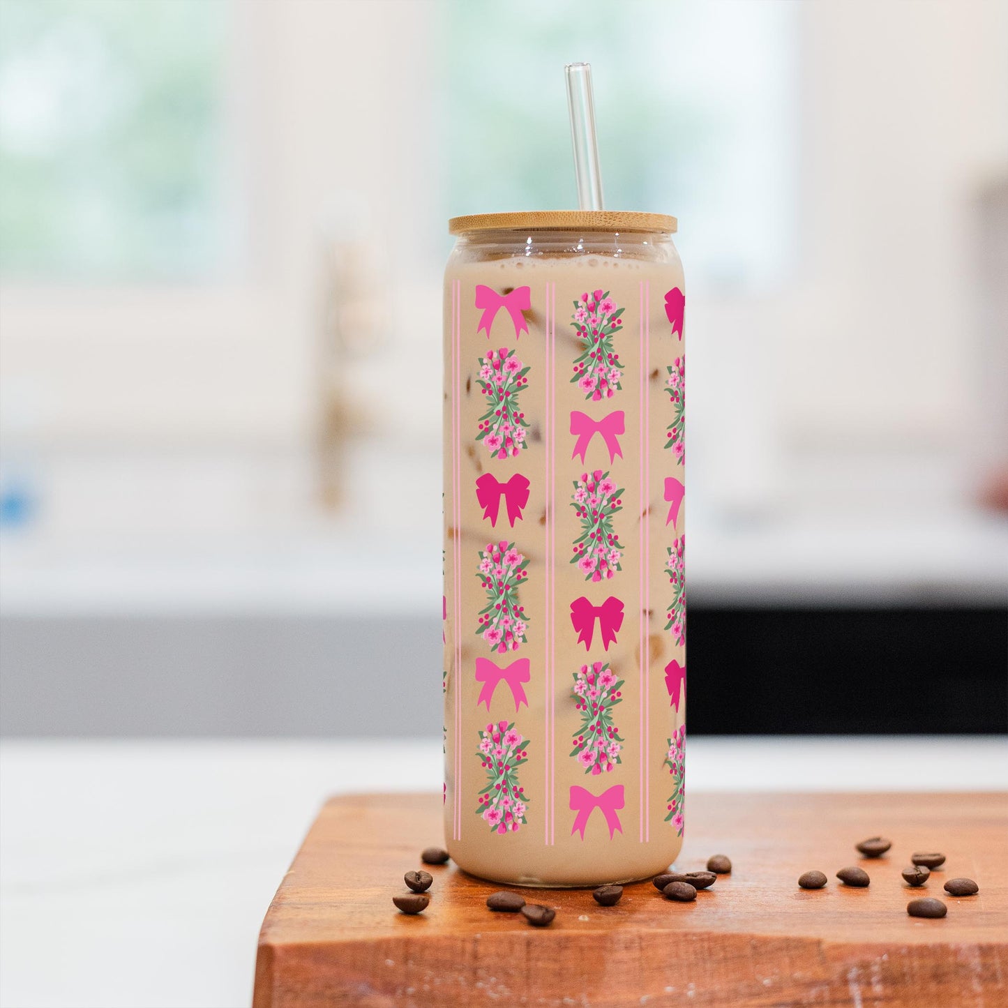 24oz Cold Brew Glass-Bonita Bows -2