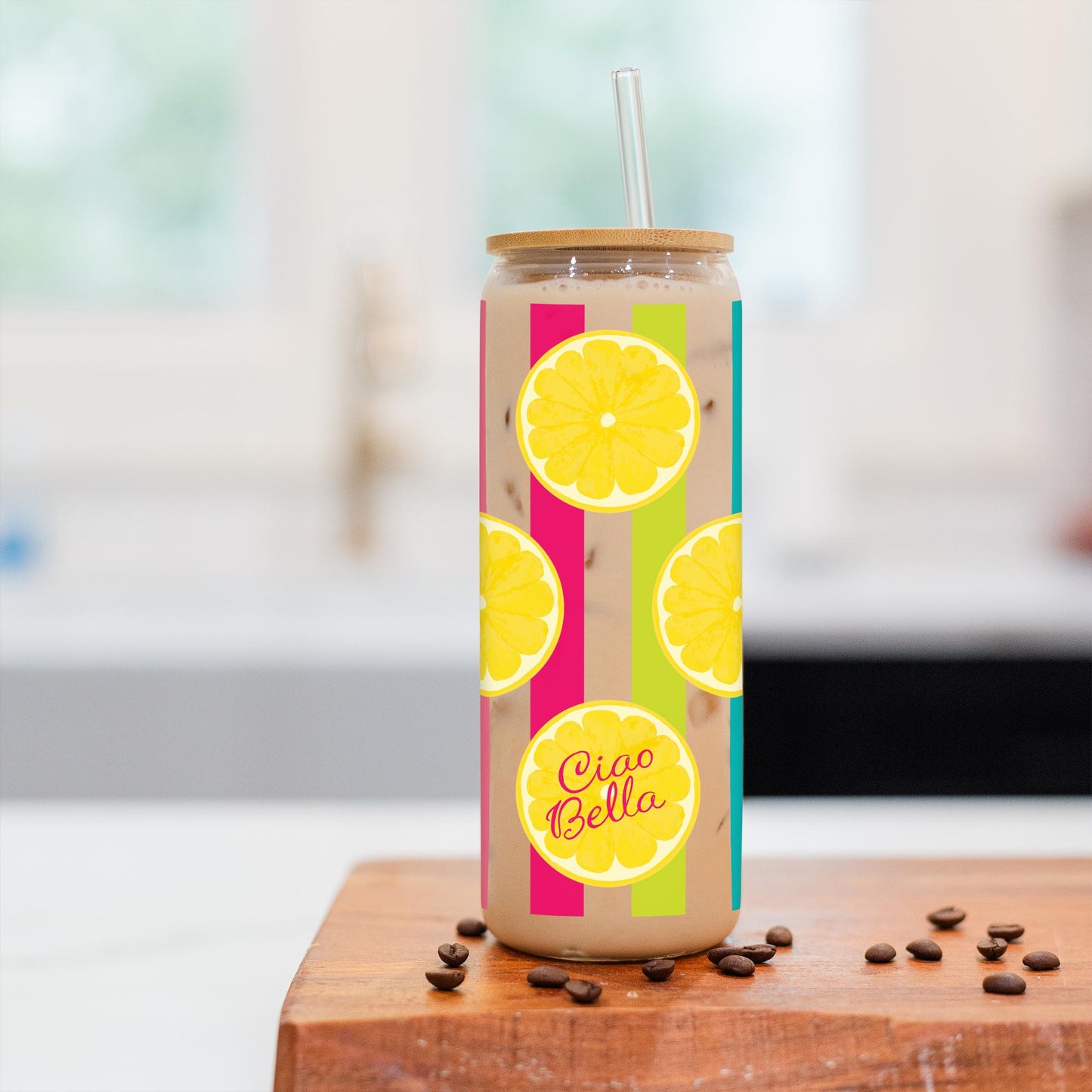24oz Cold Brew Glass-Summer Daze -2