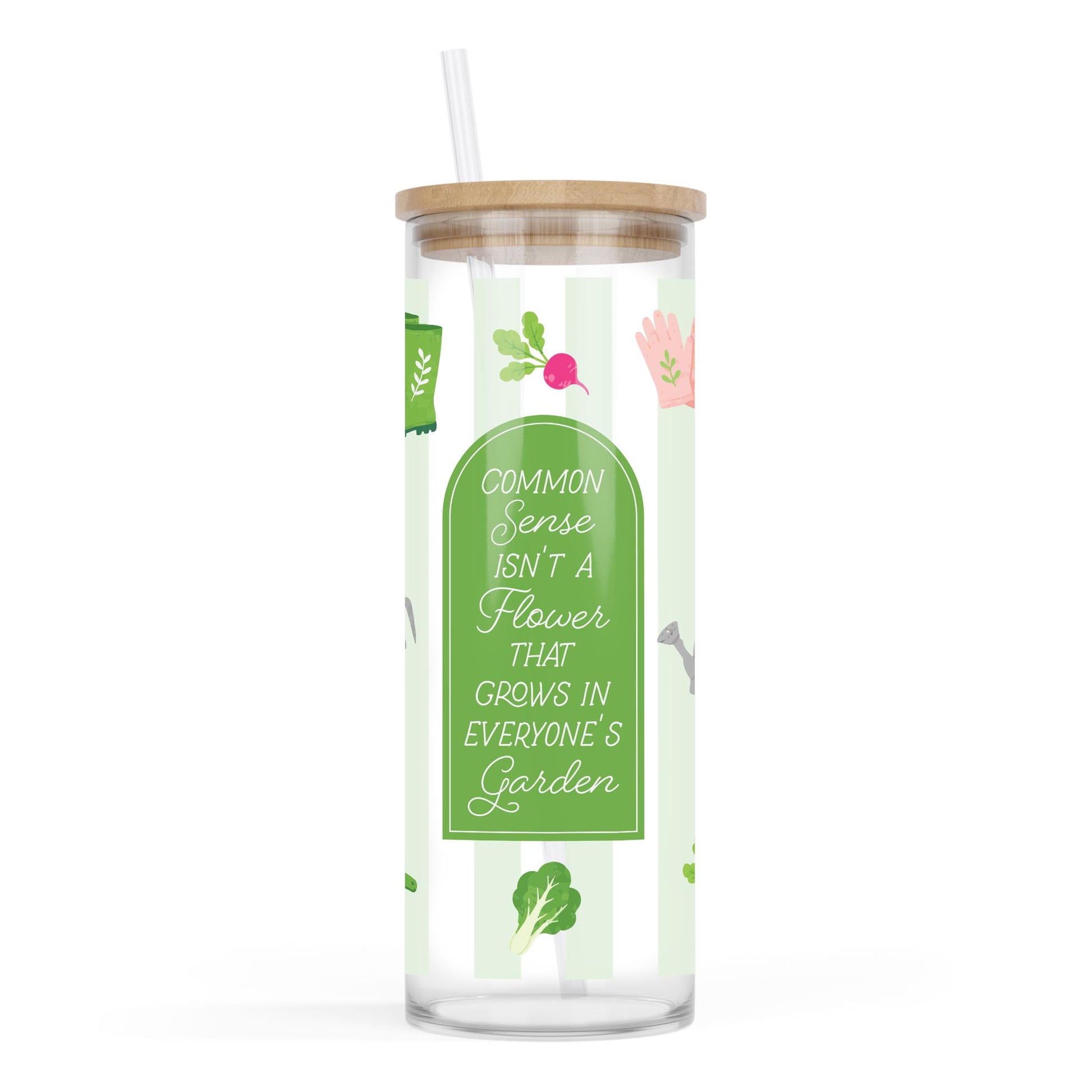 24oz Cold Brew Glass-Plant Lady -0