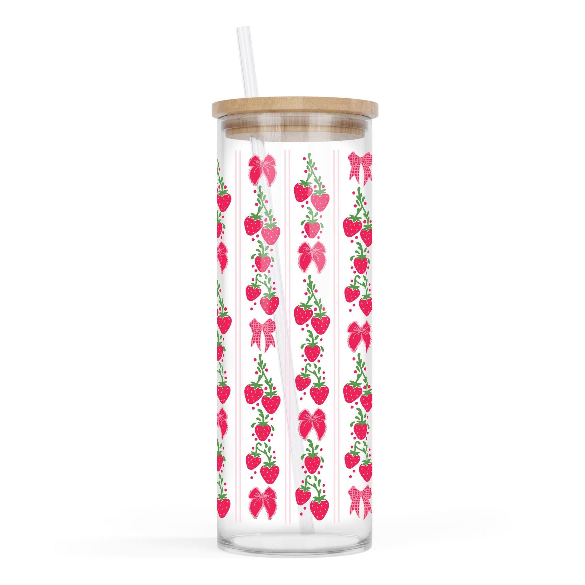 24oz Cold Brew Glass-Strawberry Parlor -0