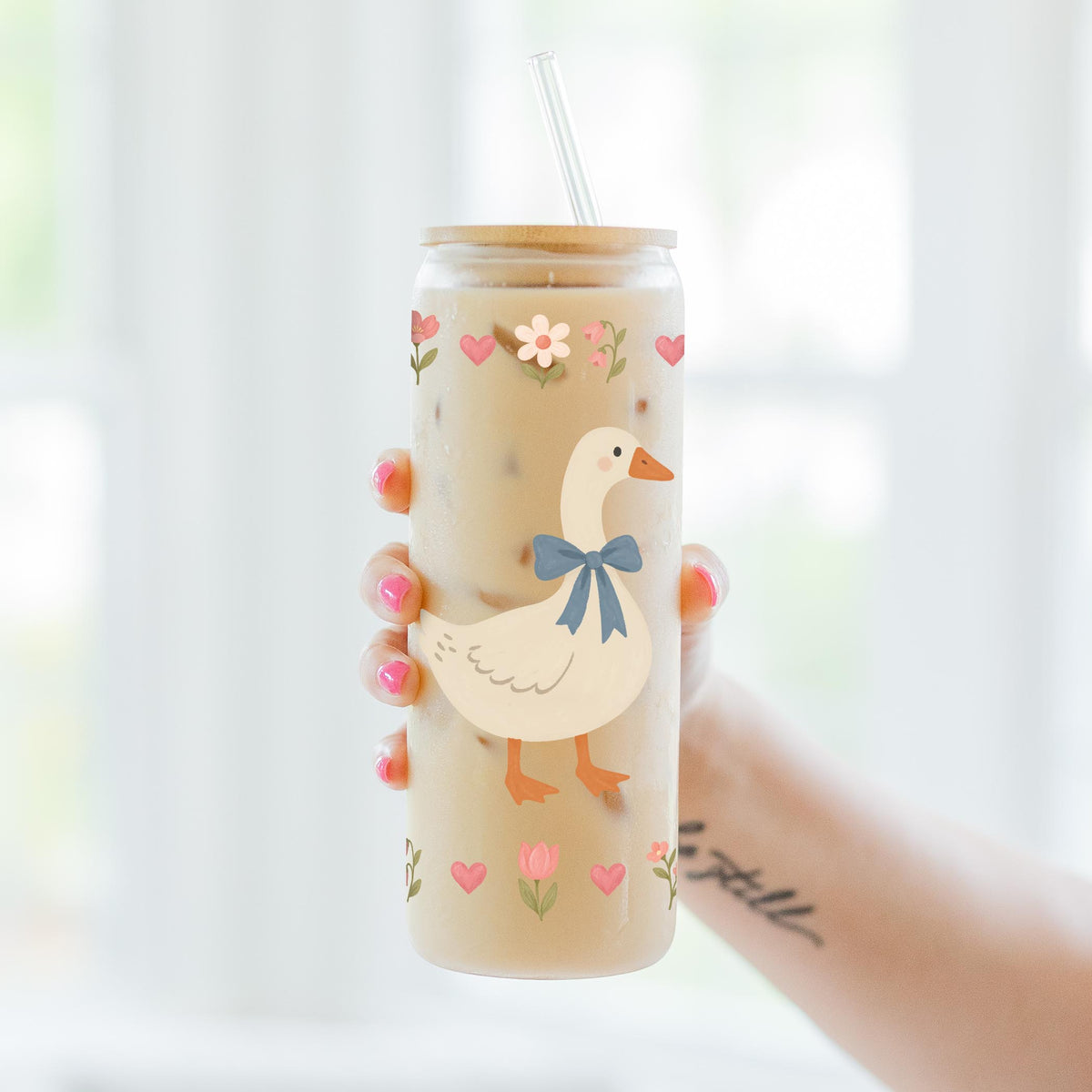 24oz Cold Brew Glass-Vintage Goose -3