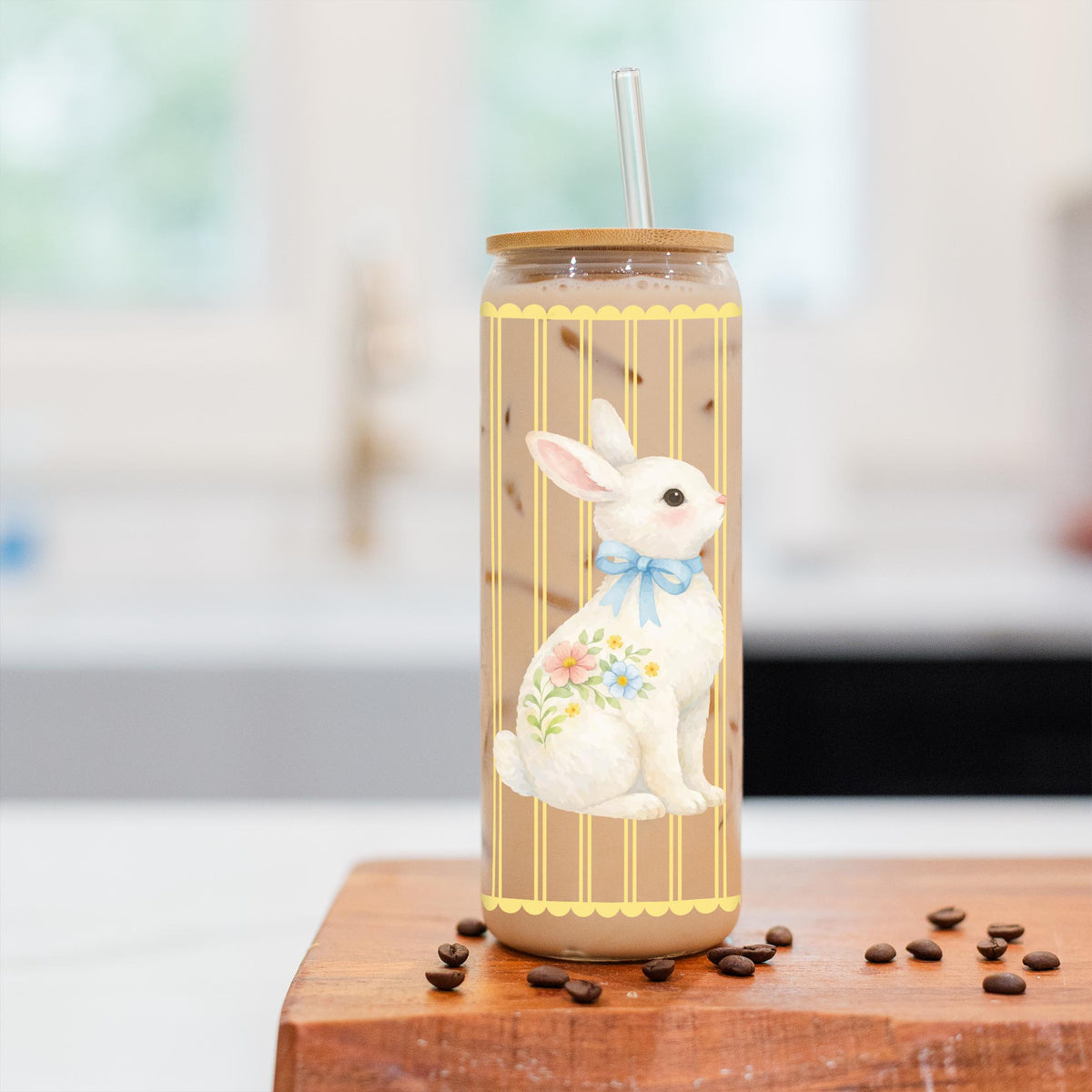 24oz Cold Brew Glass-Cottage Easter -2