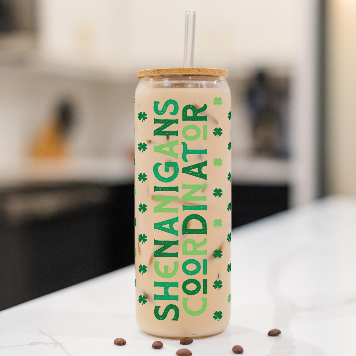 24oz Cold Brew Glass-St. Patty's Day -1