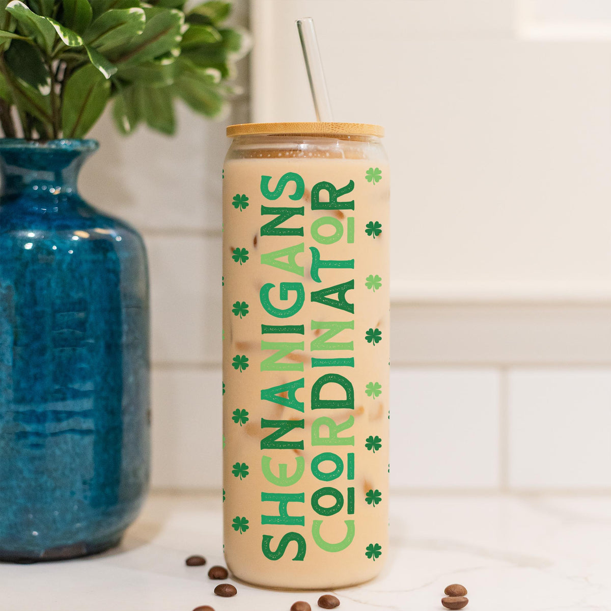 24oz Cold Brew Glass-St. Patty's Day -4