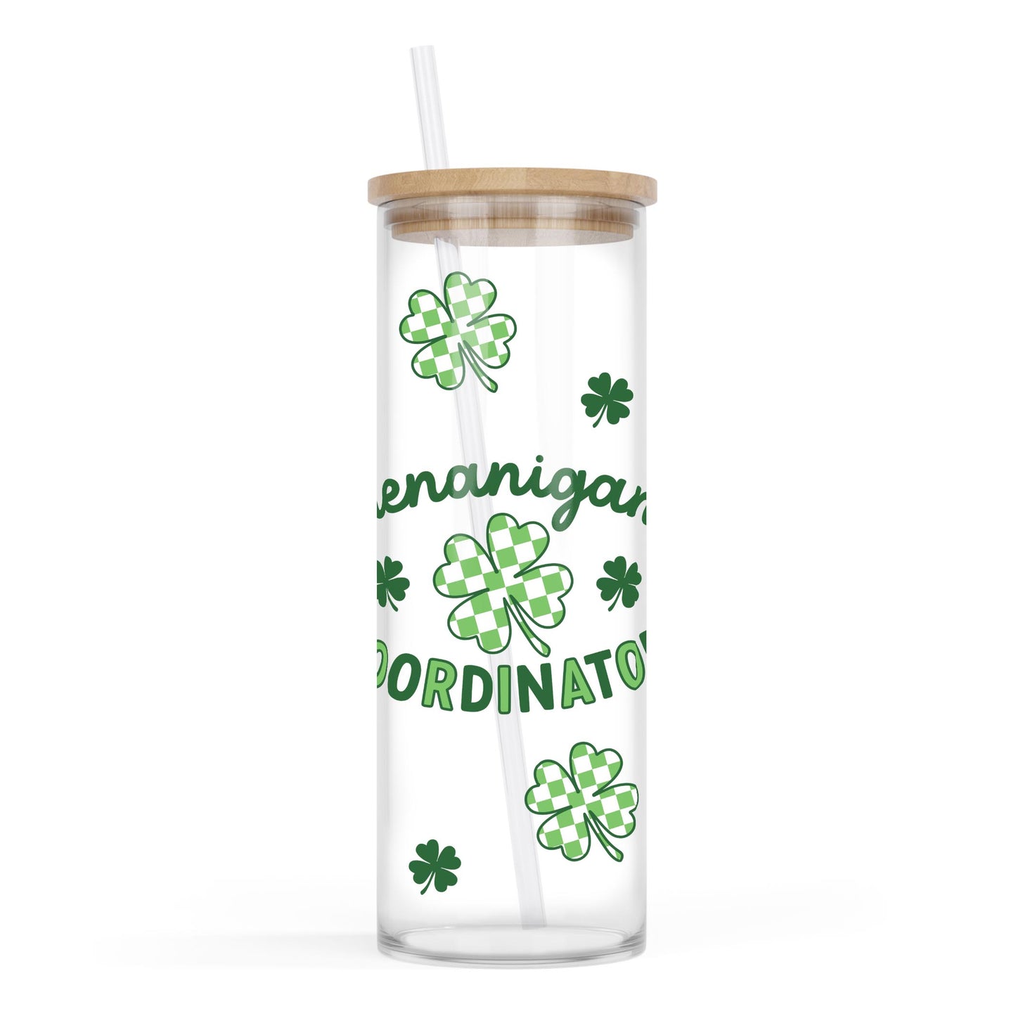 24oz Cold Brew Glass-St. Patrick's Day Shenanigans Coordinator -0
