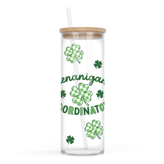 24oz Cold Brew Glass-St. Patrick's Day Shenanigans Coordinator -0